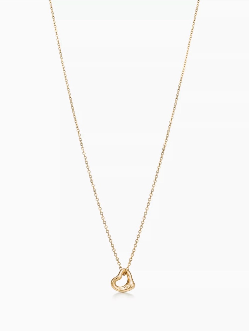 Tiffany & Co. Elsa Peretti Open Heart Pendant in Yellow Gold, 7mm